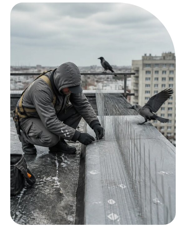 Защита от ворон под ключ в Новошахтинске по цене от 5208 р. | Сенат-Нвш